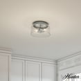 thumbnail image 1 of Hunter - Hartland 2-light Matte Silver, Medium Size Flush Mount Light, Dimmable, Casual Style, Round Shaped, for Bedrooms, Dining, Living Rooms - 19014, 1 of 8