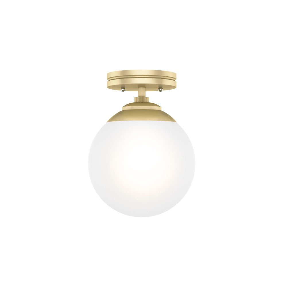 Modern Brass Globe LED Indoor/Outdoor Flush Mount Light