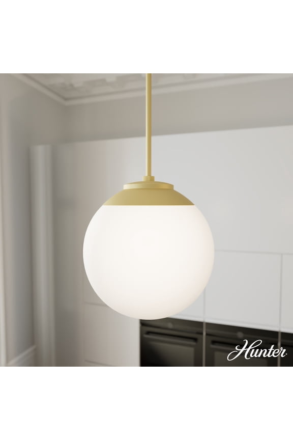 - Hepburn 1-light Modern Brass, Medium Size Pendant Light, Dimmable, Mid Century Modern Style, Globe Shaped, for Bedrooms, Dining, Living Rooms - 19847