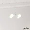 thumbnail image 1 of Hunter - Hepburn 4-light Matte White, Large Chandelier, Dimmable, Modern Style, Sputnik Shaped, for Bedrooms, Dining, Living Rooms - 19017, 1 of 11