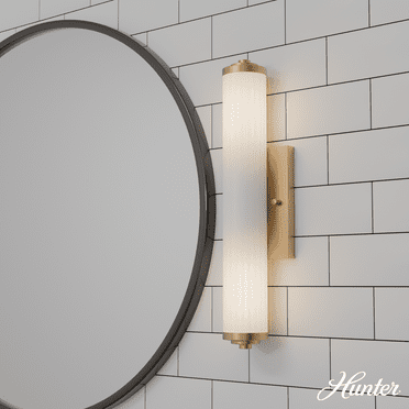 Hunter - Holly Grove 2-light Alturas Gold, Medium Size Vanity Light, Dimmable, Formal Style, for Bedrooms, Kitchens, Dining, Living Rooms - 19944