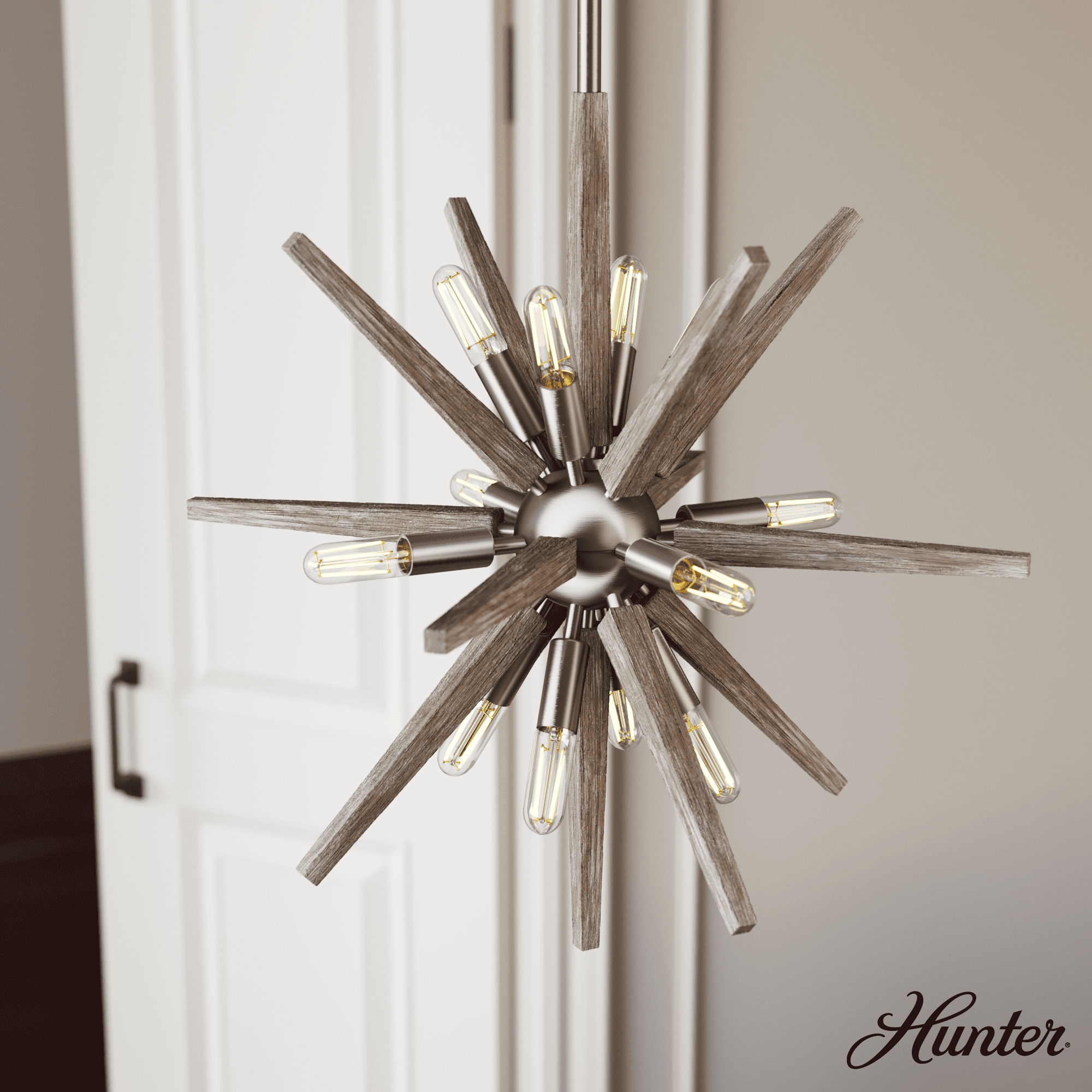 Jupiter Star Brushed Nickel Mid-Century Modern Pendant Light