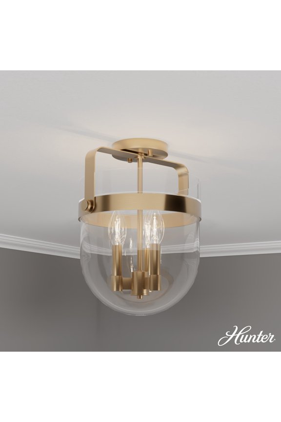 - Karloff 3-light Alturas Gold, Medium Size Flush Mount Light, Dimmable, Casual Style, Urn Shaped, for Bedrooms, Dining, Living Rooms - 19837