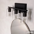 thumbnail image 1 of Hunter - Kerrison 3-light Natural Black Iron, Medium Size Vanity Light, Dimmable, for Bedrooms, Dining, Living Rooms - 48030, 1 of 7