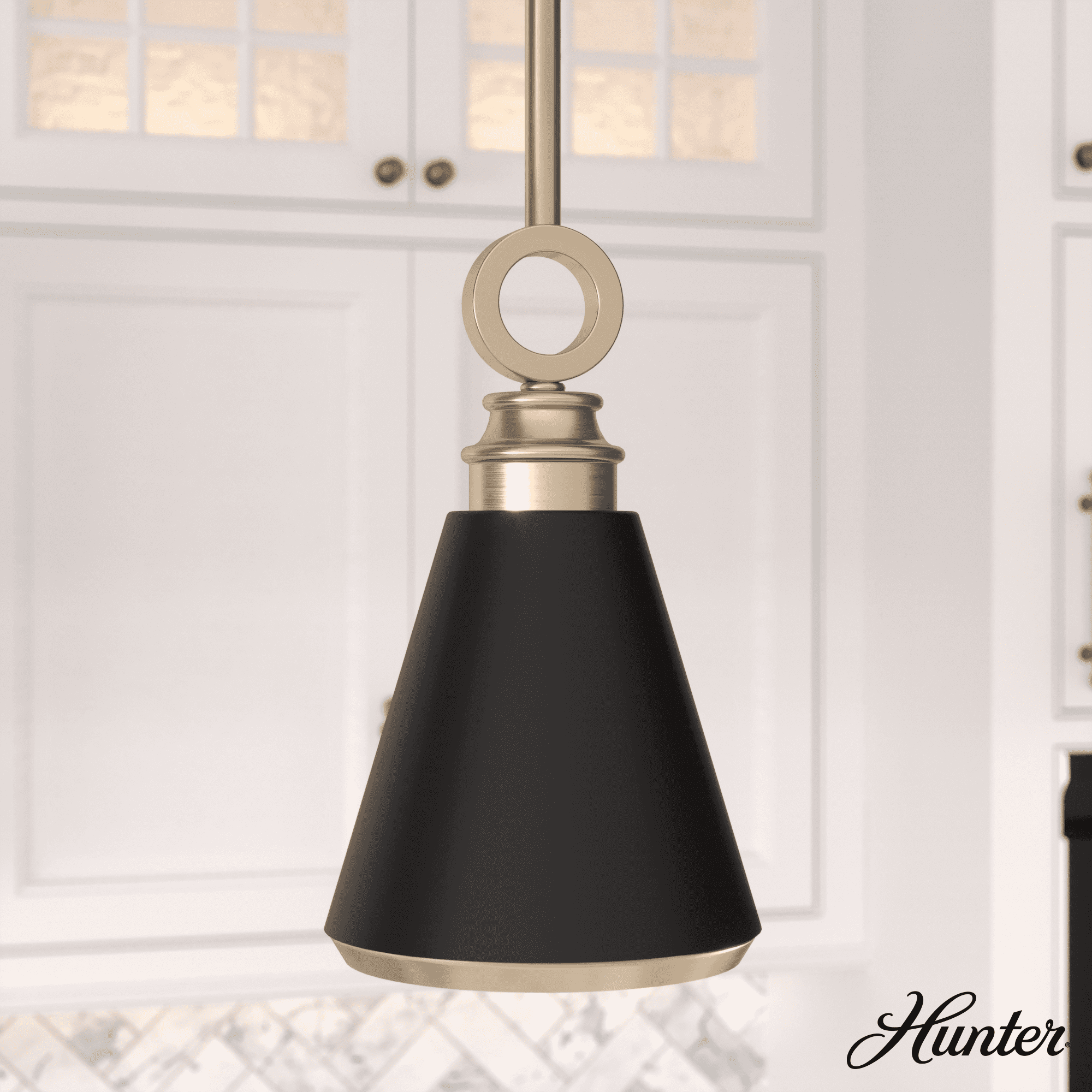 Alturas Gold 6" Matte Black Mini Pendant with LED Option