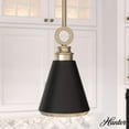 thumbnail image 1 of Hunter - Klein 1-light Alturas Gold, Mini Pendant Light, Dimmable, Casual Style, Cone Shaped, for Bedrooms, Dining, Living Rooms - 19442, 1 of 7