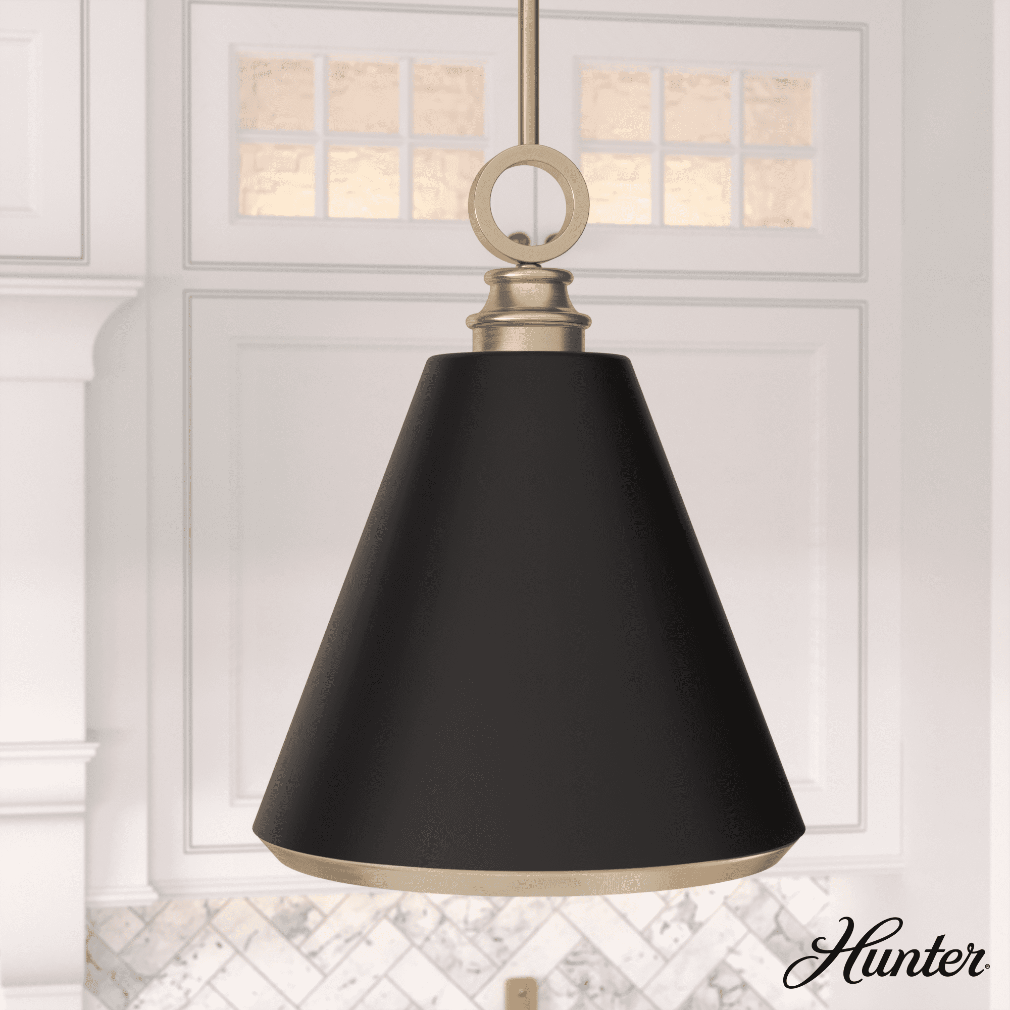 Alturas Gold and Matte Black Glass LED Pendant Light