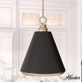 thumbnail image 1 of Hunter - Klein 3-light Alturas Gold, Medium Size Pendant Light, Dimmable, Casual Style, Cone Shaped, for Bedrooms, Dining, Living Rooms - 19446, 1 of 7