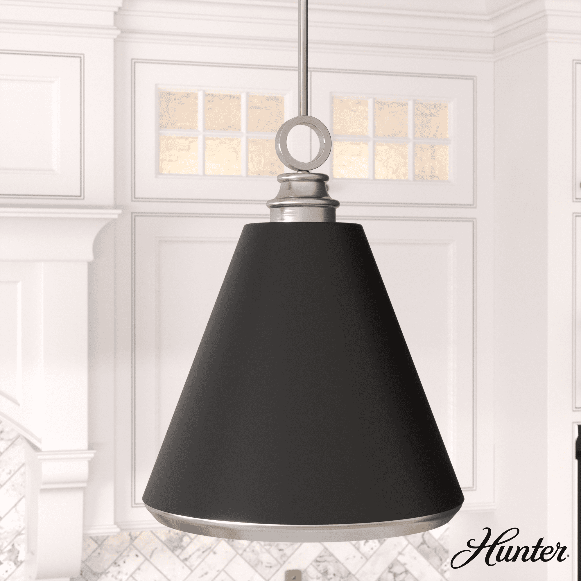 Klein 16" Brushed Nickel Modern Pendant Light