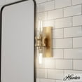 thumbnail image 1 of Hunter - Lenlock 2-light Alturas Gold, Medium Size Vanity Light, Dimmable, Modern Style, for Bedrooms, Dining, Living Rooms - 19927, 1 of 7