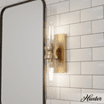 thumbnail image 1 of Hunter - Lenlock 2-light Alturas Gold, Medium Size Vanity Light, Dimmable, Modern Style, for Bedrooms, Kitchens, Dining, Living Rooms - 19927, 1 of 7