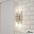 thumbnail image 1 of Hunter - Lenlock 2-light Brushed Nickel, Medium Size Vanity Light, Dimmable, Modern Style, for Bedrooms, Dining, Living Rooms - 19925, 1 of 7