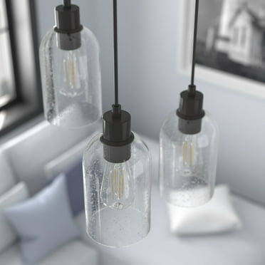 Hunter - Lochemeade 1-light Noble Bronze, Mini Pendant Light, Dimmable, Modern Style, Cylinder Shaped, for Bedrooms, Kitchens, Dining, Living Rooms - 19202