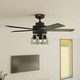 thumbnail image 1 of Hunter - Lochemeade Indoor Ceiling Fan With Light, Remote, 52-inch, Matte Black, Modern-style, 3-speed WhisperWind Motor, 52650, for Living Rooms, Bedrooms, 1 of 17