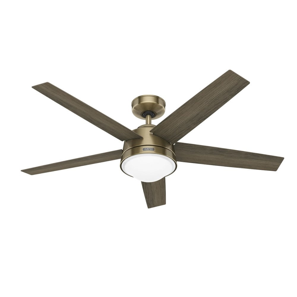 Hunter Fans Lykke 5 Blade Ceiling Fan with Light Kit and Handheld Remote In