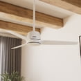 thumbnail image 1 of Hunter 52 inch Indoor Ceiling Fan No Light with Remote Control - White Ceiling Fan without Light, Standard Mount, 3 Blades, For Bedroom, Living Room, or Kitchen - Malden 52605, Matte White, 1 of 17