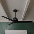 thumbnail image 1 of Hunter 52 inch Indoor Ceiling Fan No Light with Remote Control - Black Ceiling Fan without Light, Standard Mount, 3 Blades, For Bedroom, Living Room, or Kitchen - Malden 52606, Matte Black, 1 of 17