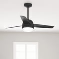 thumbnail image 1 of Hunter 48 inch Indoor Ceiling Fan with LED Light and Remote Control - Black Ceiling Fan, Standard Mount, 3 Blades, For Bedroom, Living Room, or Kitchen, Quiet - Midtown 51472, Matte Black, 1 of 17