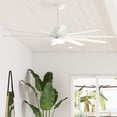 thumbnail image 1 of Hunter 72 inch Outdoor or Indoor Ceiling Fan with LED Light - White Ceiling Fan with Wall Control, For Patio, Garage, or Porch, Quiet, Standard Mount, 10 Blades - Overton 50717, Matte White, 1 of 17