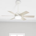 thumbnail image 1 of Hunter 44 inch Indoor Ceiling Fan with LED Light and Remote Control - White Ceiling Fan, Standard Mount, 6 Blades, For Bedroom, Living Room, or Kitchen, Quiet - Pacer 51205, Fresh White, 1 of 17