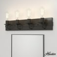 thumbnail image 1 of Hunter - Perch Point 4-light Noble Bronze, Medium Size Vanity Light, Dimmable, Casual Style, for Bedrooms, Dining, Living Rooms - 19434, 1 of 6
