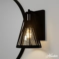 thumbnail image 1 of Hunter - Rafner 1-light Natural Black Iron, Small Sconce Light, Dimmable, Geometric Style, Geometric Shaped, for Bedrooms, Dining, Living Rooms - 19457, 1 of 5