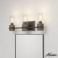thumbnail image 1 of Hunter - River Mill 3-light Rustic Iron, Medium Size Vanity Light, Dimmable, Rustic Style, for Bedrooms, Dining, Living Rooms - 19466, 1 of 6
