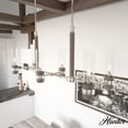 thumbnail image 1 of Hunter - River Mill 6-light Brushed Nickel, Large Chandelier, Dimmable, Rustic Style, Linear Shaped, for Bedrooms, Dining, Living Rooms - 19471, 1 of 9