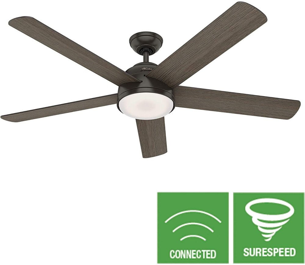 Hunter Fans Romulus 60 Inch WiFi Ceiling Fan with LED Light Kit and