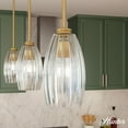 thumbnail image 1 of Hunter - Rossmoor 1-light Luxe Gold, Mini Pendant Light, Dimmable, Formal Style, Bell Shaped, for Bedrooms, Dining, Living Rooms - 13158, 1 of 7