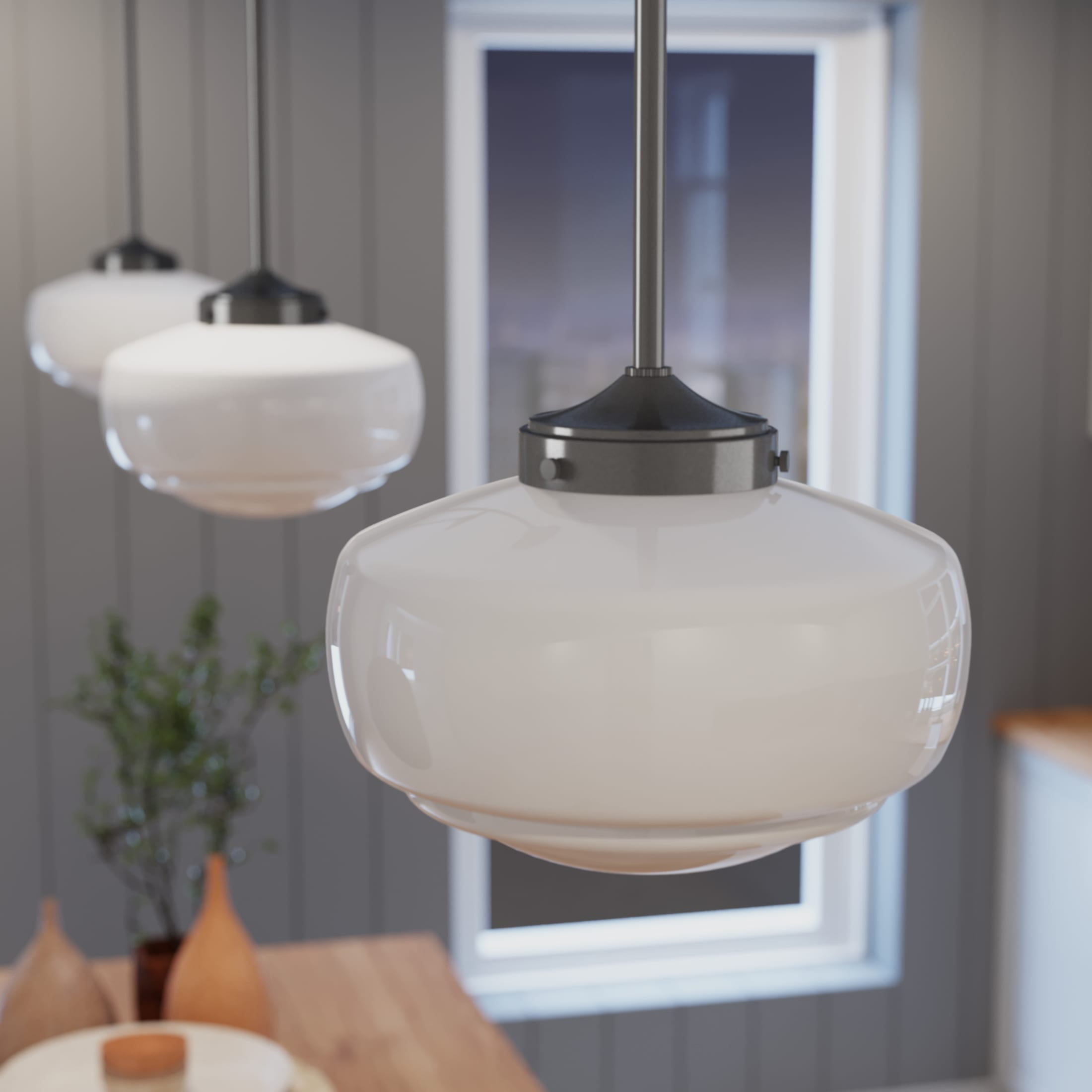 Saddle Creek Noble Bronze Mini Pendant with Brushed Nickel Accents