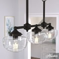 thumbnail image 1 of Hunter - Saddle Creek 3-light Noble Bronze, Large Chandelier, Dimmable, Schoolhouse Style, Linear Shaped, for Bedrooms, Dining, Living Rooms - 19491, 1 of 9