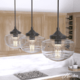 thumbnail image 1 of Hunter - Saddle Creek 3-light Noble Bronze, Large Cluster Light, Dimmable, Schoolhouse Style, Linear Shaped, for Bedrooms, Kitchens, Dining, Living Rooms - 19499, 1 of 8