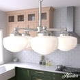 thumbnail image 1 of Hunter - Saddle Creek 5-light Brushed Nickel, Large Chandelier, Dimmable, Schoolhouse Style, Candle Shaped, for Bedrooms, Dining, Living Rooms - 19359, 1 of 7
