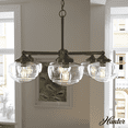 thumbnail image 1 of Hunter - Saddle Creek 6-light Noble Bronze, Large Chandelier, Dimmable, Schoolhouse Style, Candle Shaped, for Bedrooms, Kitchens, Dining, Living Rooms - 19388, 1 of 7