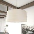 thumbnail image 1 of Hunter - Solhaven 4-light Bleached Alder, Large Pendant Light, Dimmable, Modern Style, Drum Shaped, for Bedrooms, Dining, Living Rooms - 19383, 1 of 7