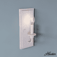 thumbnail image 1 of Hunter - Southcrest 1-light Distressed White, Small Sconce Light, Dimmable, Casual Style, for Bedrooms, Kitchens, Dining, Living Rooms - 19641, 1 of 7