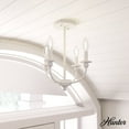 thumbnail image 1 of Hunter - Southcrest 4-light Distressed White, Medium Size Flush Mount Light, Dimmable, Traditional Style, Candle Shaped, for Bedrooms, Dining, Living Rooms - 19643, 1 of 6