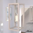 thumbnail image 1 of Hunter - Squire Manor 1-light Brushed Nickel, Mini Pendant Light, Dimmable, Modern Style, Rectangle Shaped, for Bedrooms, Dining, Living Rooms - 19770, 1 of 7