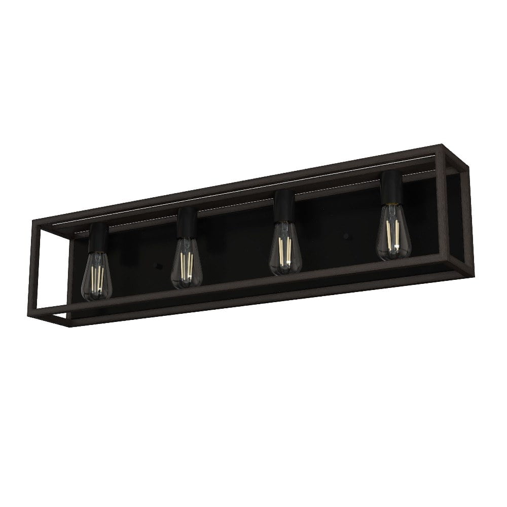Squire Manor 33" Matte Black Outdoor Dimmable Vanity Light