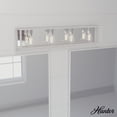 thumbnail image 1 of Hunter - Squire Manor 4-light Distressed White, Medium Size Vanity Light, Dimmable, Modern Style, for Bedrooms, Dining, Living Rooms - 19037, 1 of 7