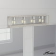 thumbnail image 1 of Hunter - Squire Manor 4-light Brushed Nickel, Medium Size Vanity Light, Dimmable, Modern Style, for Bedrooms, Dining, Living Rooms - 19676, 1 of 7