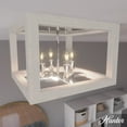 thumbnail image 1 of Hunter - Squire Manor 4-light Chrome, Medium Size Flush Mount Light, Dimmable, Modern Style, for Bedrooms, Dining, Living Rooms - 19997, 1 of 6