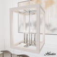 thumbnail image 1 of Hunter - Squire Manor 4-light Chrome, Medium Size Pendant Light, Dimmable, Modern Style, Rectangle Shaped, for Bedrooms, Dining, Living Rooms - 19480, 1 of 7