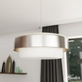 thumbnail image 1 of Hunter - Station 4-light Brushed Nickel, Large Pendant Light, Dimmable, Drum Shaped, for Bedrooms, Dining, Living Rooms - 19276, 1 of 7