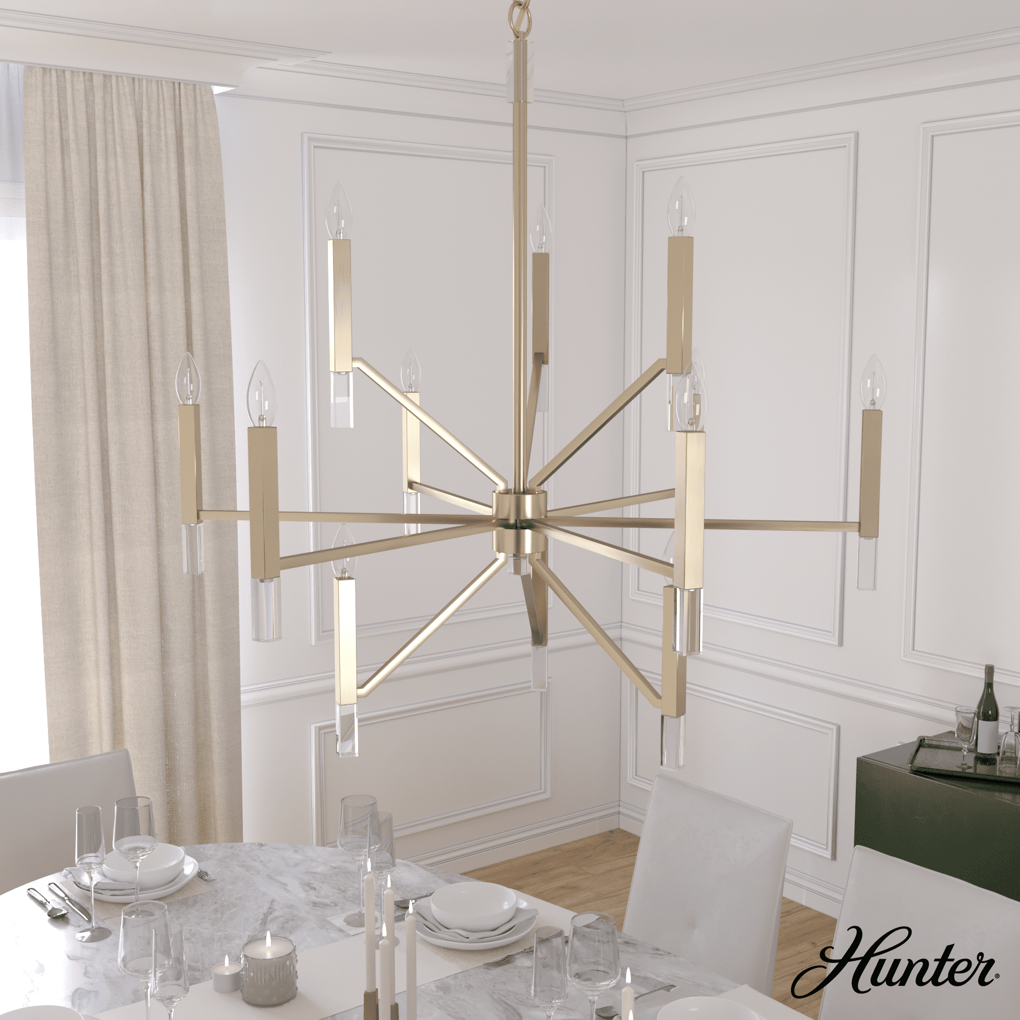 Alturas Gold 12-Light Crystal 3-Tier Chandelier