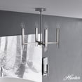 thumbnail image 1 of Hunter - Sunjai 4-light Brushed Nickel, Medium Size Pendant Light, Dimmable, Formal Style, Candle Shaped, for Bedrooms, Dining, Living Rooms - 19516, 1 of 9