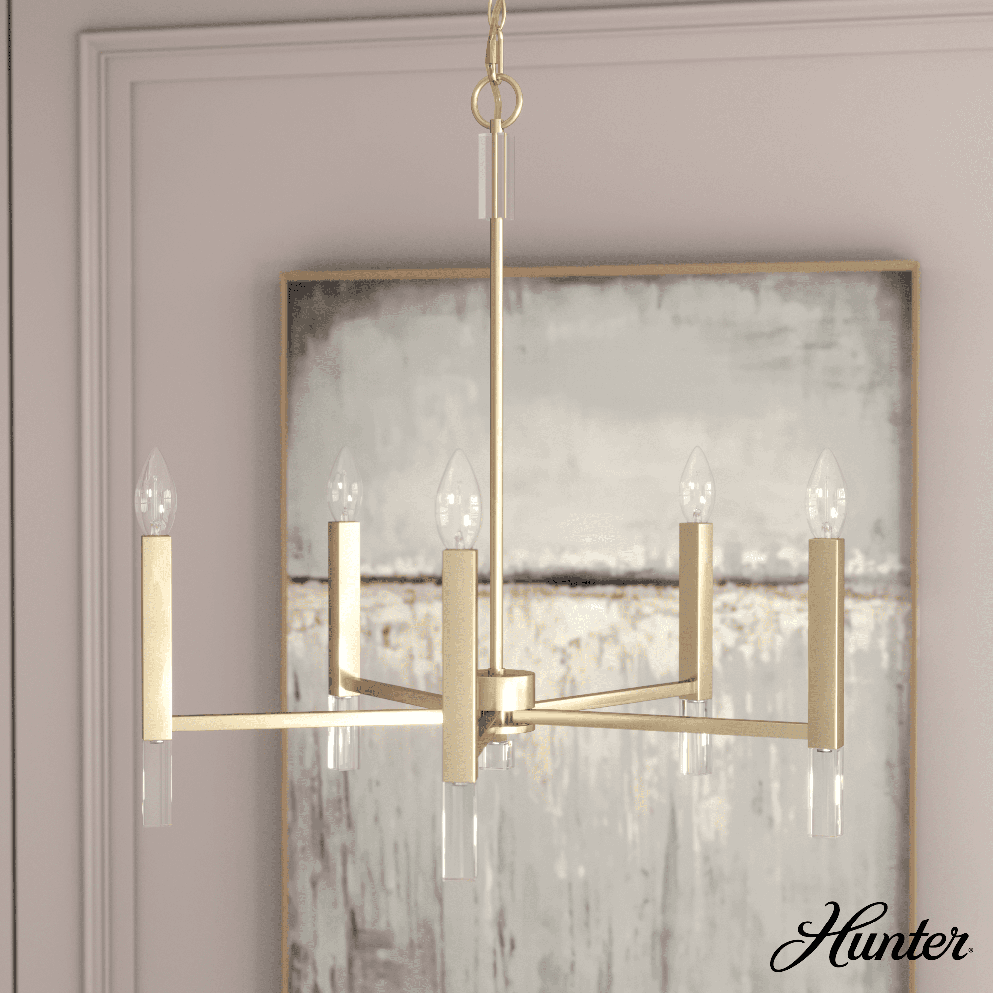 Alturas Gold Crystal 5-Light Candle Chandelier