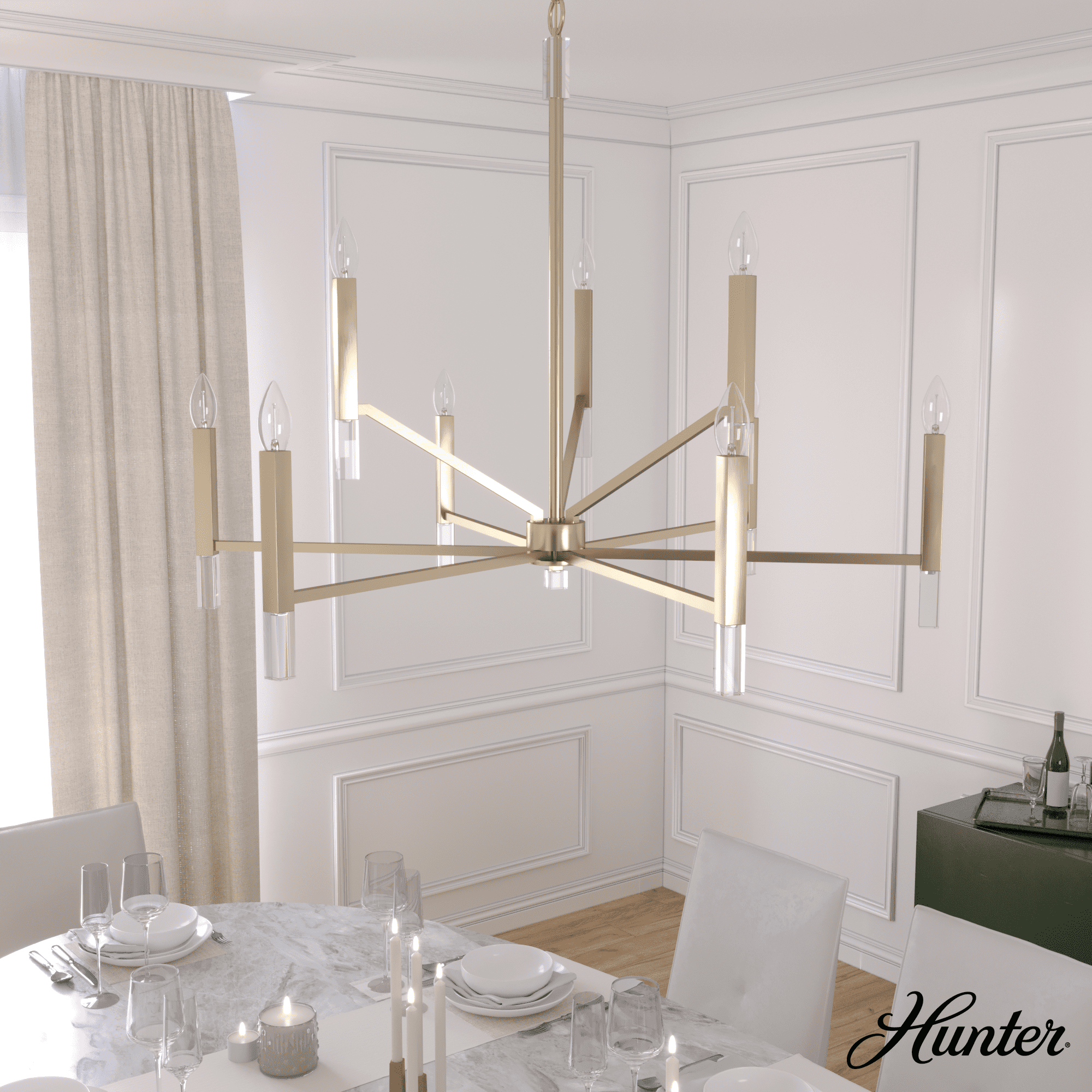 Alturas Gold Crystal 9-Light Modern Tiered Chandelier