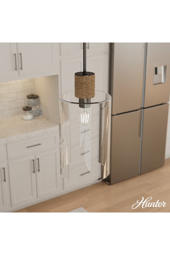- Vanning 1-light Noble Bronze, Small Pendant Light, Dimmable, Boho Style, Cylinder Shaped, for Bedrooms, Dining, Living Rooms - 13112